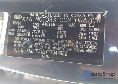 2014 Kia Soul + из США, поврежденный, VIN KNDJP3A5XE7043982